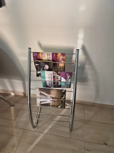 Revisteiro em Inox - 40x83 cm