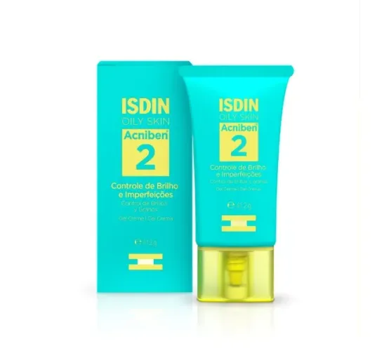 Isdin Gel Creme Hidratante Facial Novo Acniben 2 Controle de Brilho e Imperfeições Oily Sk