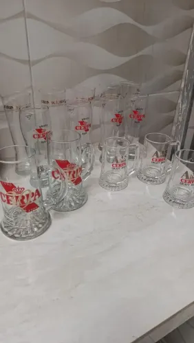 Taças de vidro relíquia