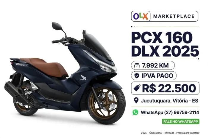 PCX 160 DLX 2025 única dona