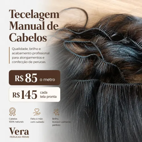 Tecelagem manual de cabelos 