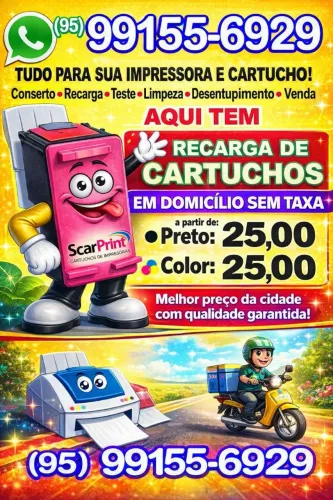 Sextouuuu em domicílio recarga de cartuchos de impressoras