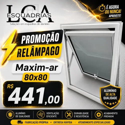 Basculante 80x80, Linha Suprema - Branco