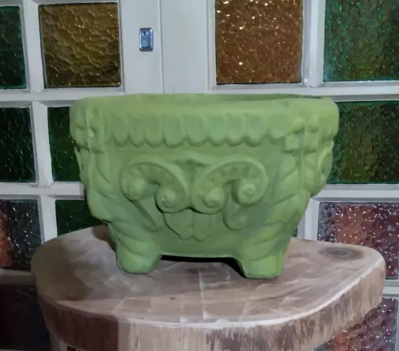 Vaso de planta de cimento decorativo