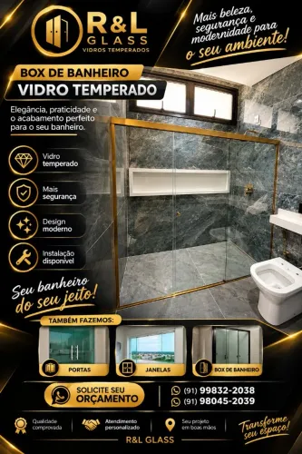 Box de banheiro de vidro temperado|| entrega imediata