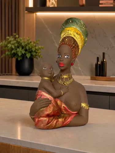 Escultura Africana Decorativa Moderna 