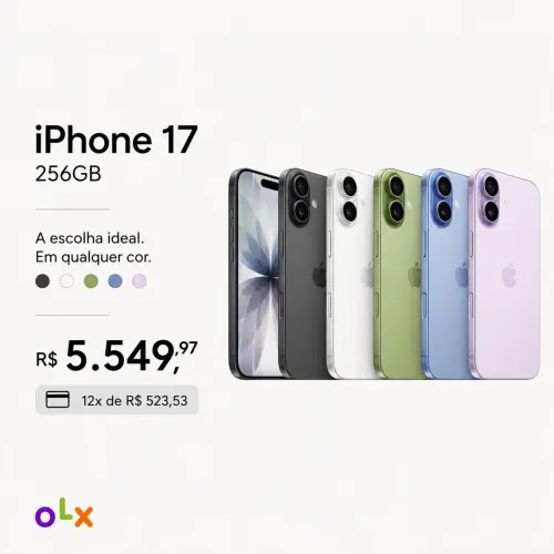 iPhone 17 256GB Lacrado - Nota fiscal + 1 ano de garantia