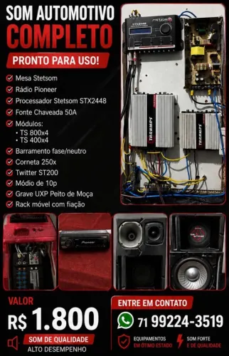 Caixa bob com rack completa