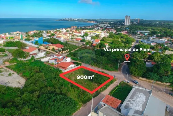 Terreno Comercial 900m²  Esquina na Rota do Sol, 300 metros da praia de Cotovelo, Parnamir