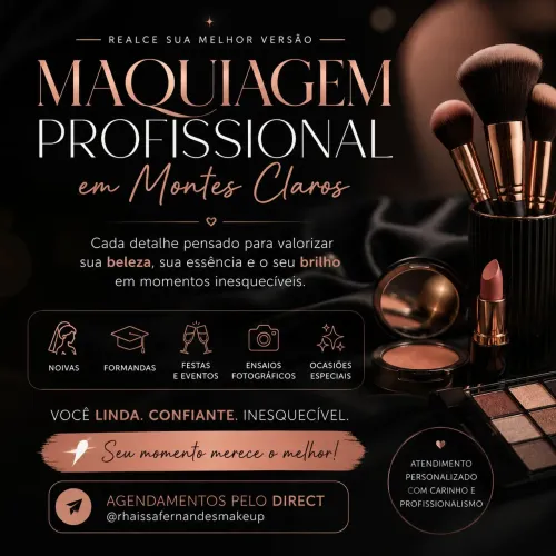 maquiagem profissional + modelagem de cabelo com ondas/cachos