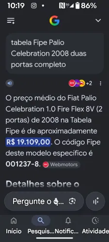 Fiat Palio 1.0/ Trofeo 1.0 Fire/ Fire Flex 2P 2008