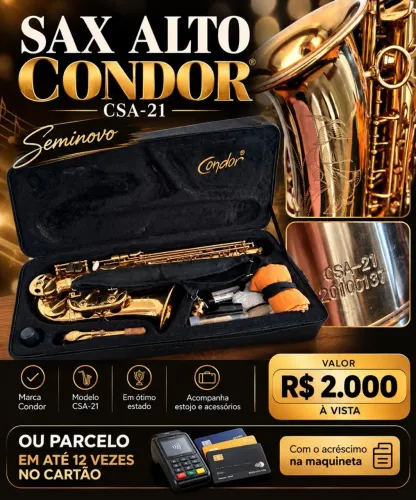 SAX ALTO - CONDOR SEMI NOVO 