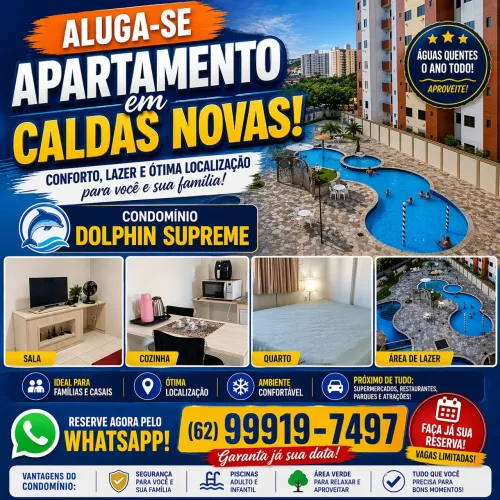 Apartamento diárias em Caldas Novas