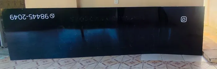 Placa de Fachada em ACM 4,20 x 1,10m com Estrutura Galvanizada