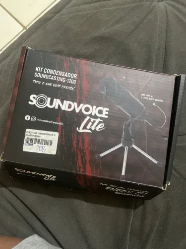 Microfone condensador para gravação estúdio/casa 
