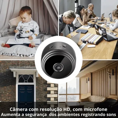 Mini Câmera de Segurança Espiã A9 Wi-Fi Full HD 