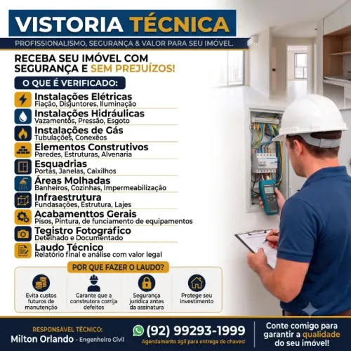VISTORIA DE IMÓVEL | APARTAMENTO (ENTREGA DE CHAVES)