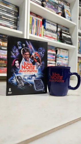 Box DVD Trilogia Uma noite alucinante - Evil Dead - A Morte do Demônio - Digipack + Caneca