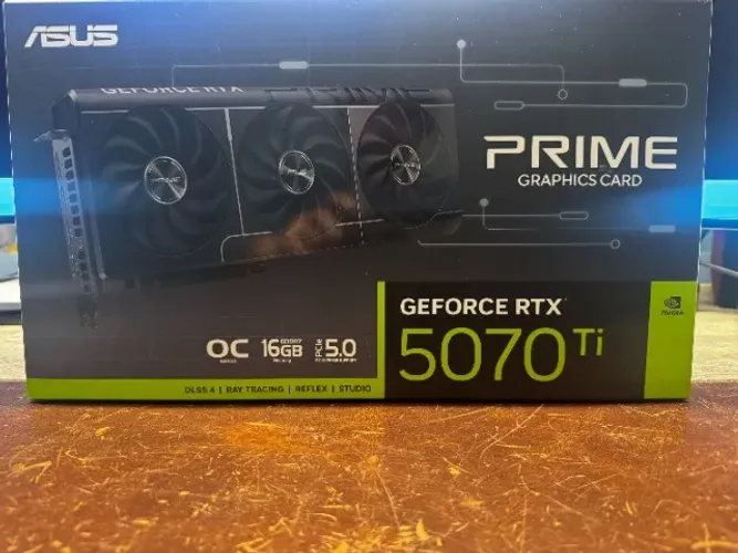 RTX 5070 Ti OC Asus prime - LACRADA, com nota e 3 anos de garantia