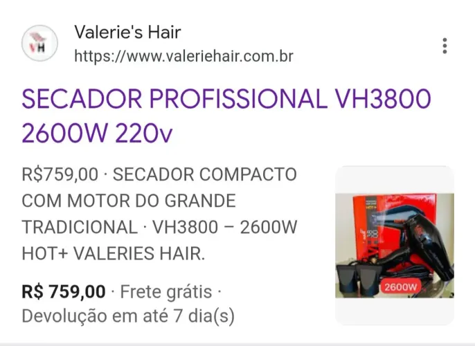 Secador profissional semi novo