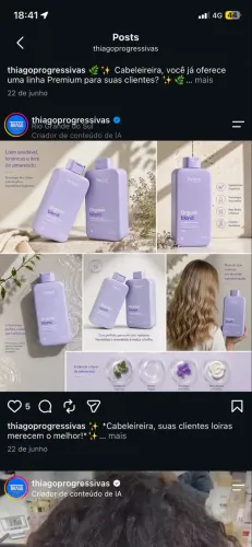 Produtos para salão de beleza