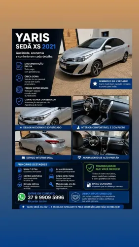 Toyota Yaris XS Connect Sedan 1.5 Flex 16V AUT 2021