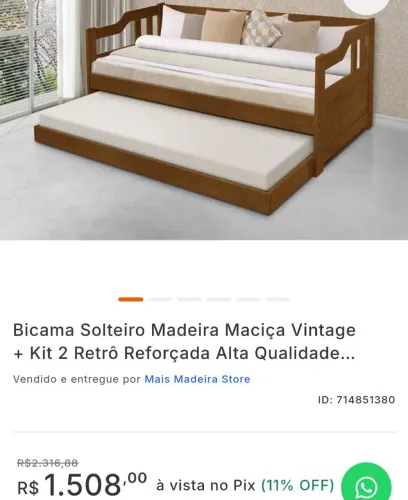 Bicama madeira com excelente preço