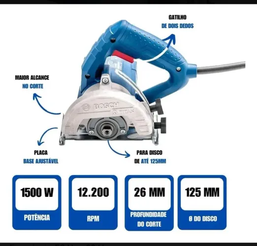 Serra mármore bosch 220V 1500W