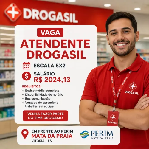 Vagas para Atendente Drogasil