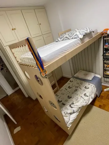 Cama beliche madeira clara compensada