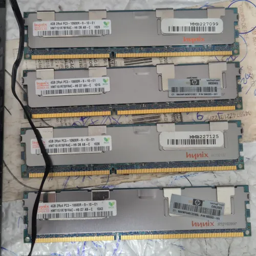 Memória RAM 16GB (4×4GB) Hynix ddr3 Reg Ecc 1333MHz servidor HP