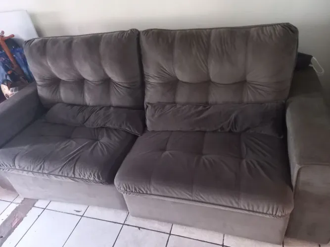 Sofá retrátil 2.40 mt, feito sobre medida por rei do Sofá.