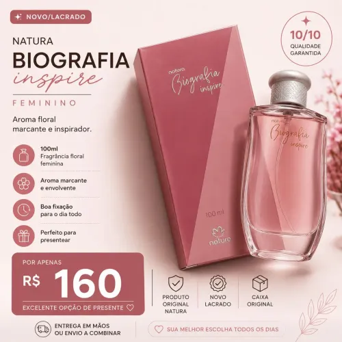 ? Natura Biografia Inspire 100ml - Novo/Lacrado | R$120