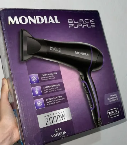 Secador de cabelo mondial,modelo purple.