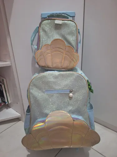 Mochila escolar de carrinho feminina