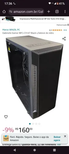 Computador Gamer com placa de vídeo 2g e processador de sexta geração