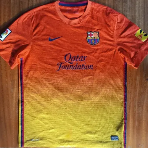 camisa original 2012 fc barcelona laranja nike tamanho G