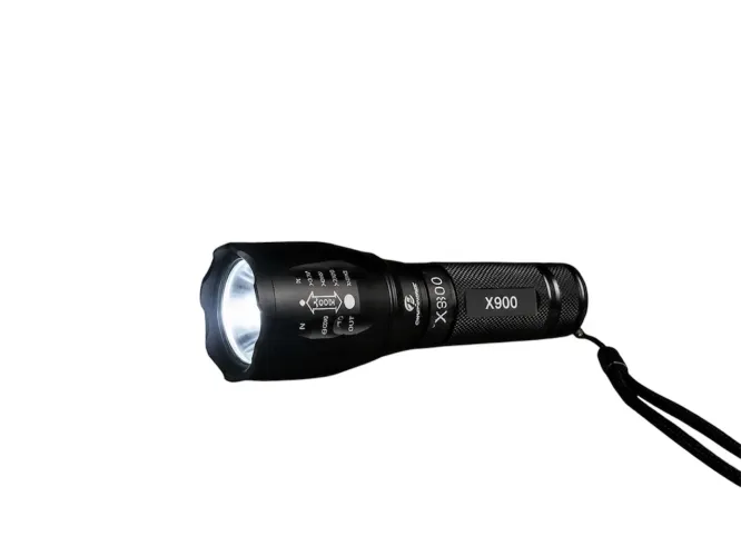 Lanterna Tática X900 LED Recarregável com Zoom
