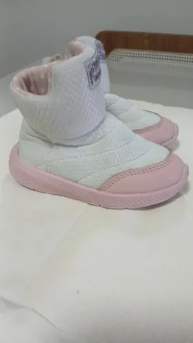 Tênis infantil branco com rosa Molekinha menina