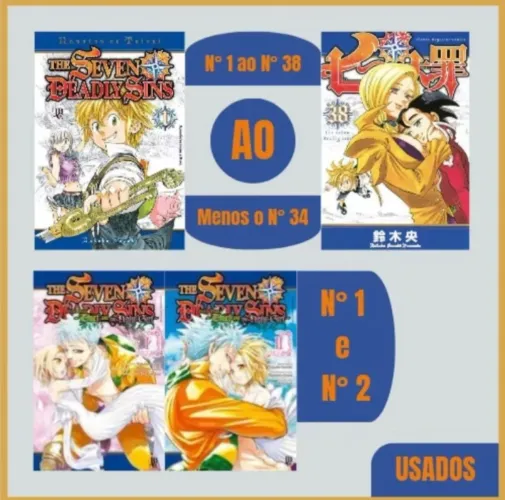Kit The Seven Deadly Sins: Vol 1 ao 33 e 35 ao 38