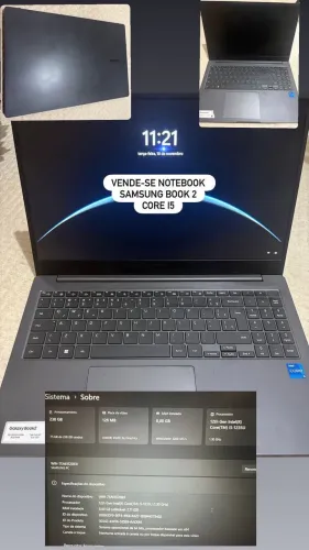 Notebook Samsung semi novo, em ótimo estado sem marcas de uso, pouco tempo de uso