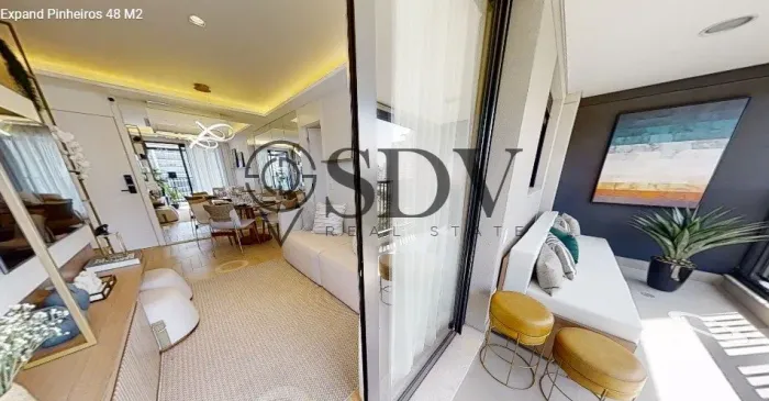 Apartamento MOBILIADO de 50 m², 1 suíte e 1 vaga - à venda em Pinheiros - São Paulo/SP