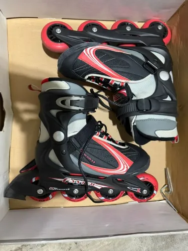 patins traxart faster preto/vermelho 34