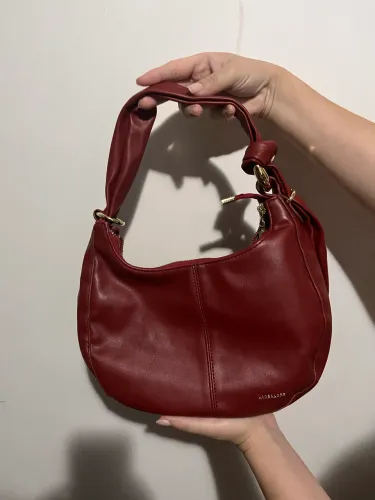 Bolsa de ombro vermelha vinho