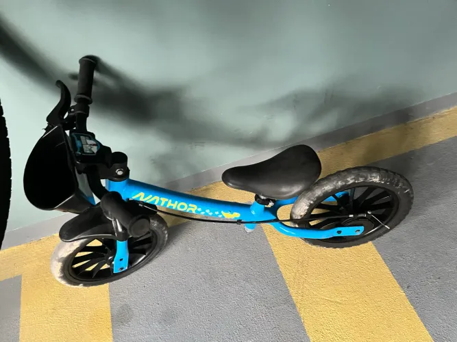 Bicicleta, Nathor, Aro 12, Balance Bike Masculina, Azul,