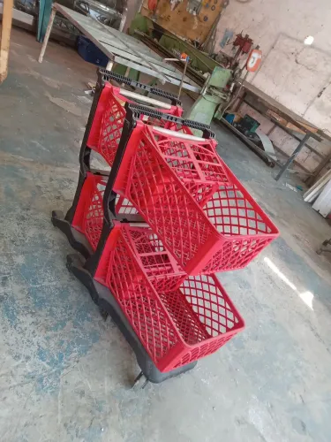 Carrinho de plástico para açougue mercado e hort frut
