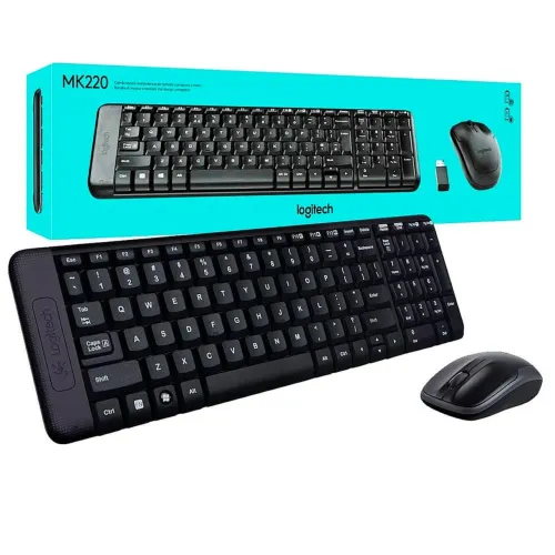 Combo Teclado e Mouse sem fio Logitech MK220