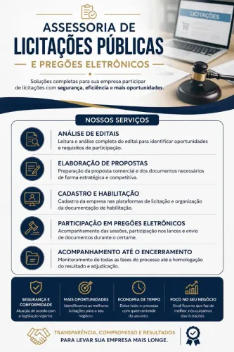 Assessoria em licitações públicas e pregões eletrônicos