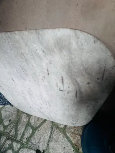 Pedra de mármore oval 95x95 cm 