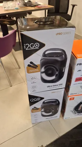 Caixa com microfones